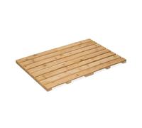 Relaxdays Bamboo Bath Mat, 60 x 40 cm, Non-Slip Pad, Indoor & Outdoor Shower, Sauna, Foldable Bathmat, Natural, 2.5 x 60 x 40 cm