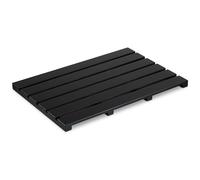 Relaxdays Bamboo Bath Mat, Non-Slip, Shower, Sauna, Against Cold Floors, Indoor & Outdoor, HWD: 3.5 x 54 x 36 cm, Black