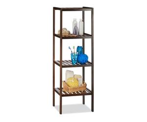 Relaxdays Bamboo Bath Rack with 4 Shelves