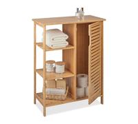 Relaxdays Bamboo Bathroom Shelf with Door