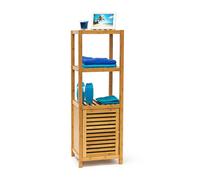 Relaxdays Bamboo Bathroom Shelf with Door