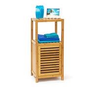 Relaxdays Bamboo Bathroom Shelf with Door