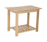 Relaxdays Bamboo bath stool with shelf