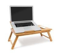 Relaxdays Bamboo Bed Tray with Reading Flap