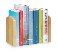 Relaxdays Bamboo Bookend Set of 2