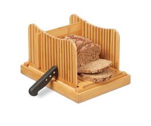 Relaxdays Bamboo Bread Slicer