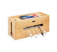 Relaxdays Bamboo cord box