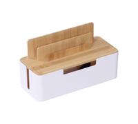 Relaxdays Bamboo cable organiser box