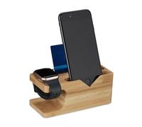 Relaxdays Bamboo Charging Station