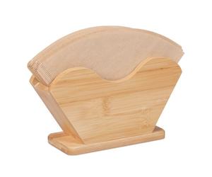Relaxdays Bamboo Coffee Filter Holder