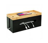 Relaxdays Bamboo cord box