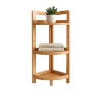 Relaxdays Bamboo corner shelf with racks