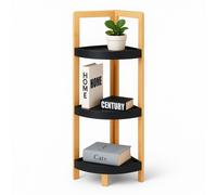 Relaxdays Bamboo corner shelf with racks