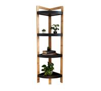 Relaxdays Bamboo corner shelf with racks