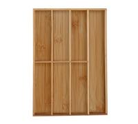 Bamboo cutlery tray Kitchen Utensil Organiser 7 Compartments Natural Material