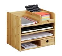 Relaxdays Bamboo Desk Organiser