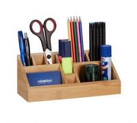 Relaxdays Bamboo Desk Organiser