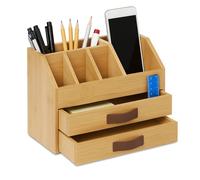 Relaxdays Bamboo Desk Organiser