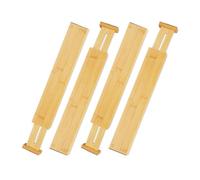 Relaxdays Bamboo Drawer Organiser Set of 4