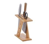 Relaxdays Bamboo Knife and Scissors Block