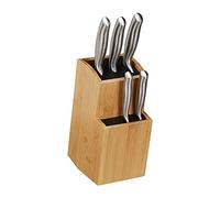 Knife block Bamboo Rack Kitchen Organiser Blade Storage Two-Tiered Knife Holder