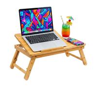 Relaxdays Bamboo laptop stand tree