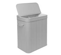 Relaxdays Bamboo laundry bin with lid