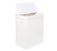 Relaxdays Bamboo laundry bin with lid