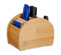 Relaxdays Bamboo Pen Organiser