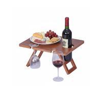 Relaxdays Bamboo picnic wine tray