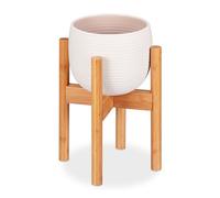 Relaxdays Bamboo Plant Stand Adjustable