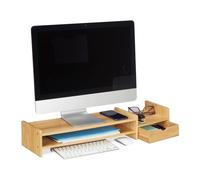 Relaxdays Bamboo Screen stand with compartments