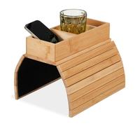 Relaxdays Bamboo Serving Tray with 3 Compartments