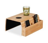Relaxdays Bamboo Serving Tray with Coasters