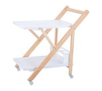 Relaxdays Bamboo serving trolley, 2-tier