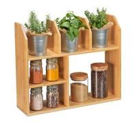 Relaxdays Bamboo Shelf 6 Compartments