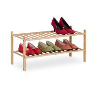 Relaxdays Bamboo Shoe Organiser with 2 Levels