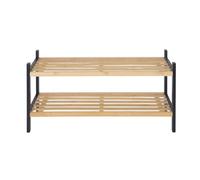 Relaxdays Bamboo shoe rack, 2 levels