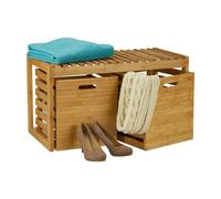 Relaxdays Bamboo Shoe Storage Bench