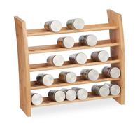 Relaxdays Bamboo Spice Rack 5 Shelves