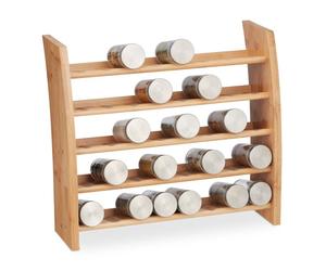 Relaxdays Bamboo Spice Rack 5 Shelves