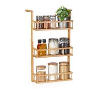 Relaxdays Bamboo Spice Rack - Hanging or Standing