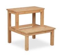 Relaxdays Bamboo Step Stool