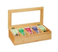 Relaxdays Bamboo Tea Box