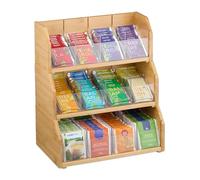 Relaxdays Bamboo Tea Organiser 12 Compartments