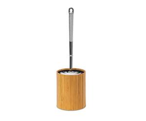 Relaxdays Bamboo Toilet Brush Holder
