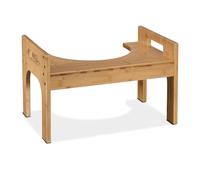 Relaxdays Bamboo Toilet Stool
