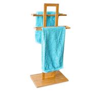 Relaxdays Bamboo Towel Holder