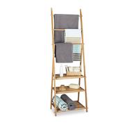 Relaxdays Bamboo Towel Rack 3 Shelves 3 Towel Rail