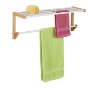 Relaxdays Bamboo Towel Rack with 4 Bars